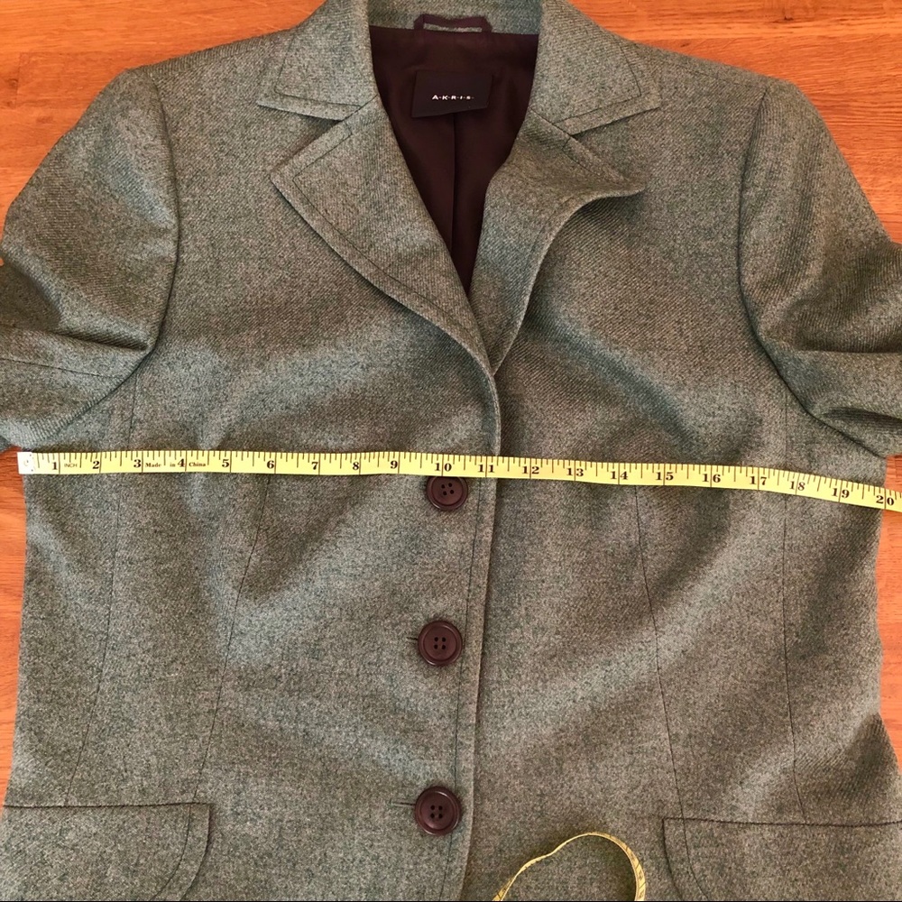 AKRIS Wool Knit Blazer Sage Green - Picture 12 of 13